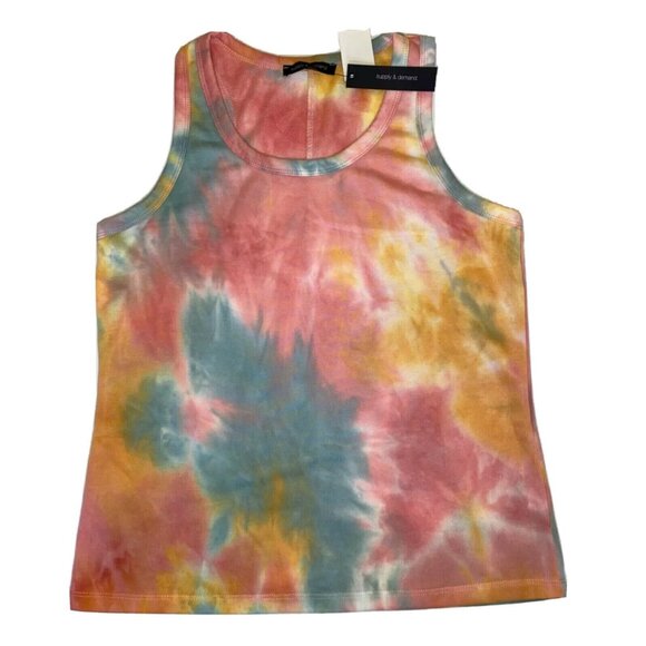 Supply & Demand Tie-Dye Tank Top L 98% Polyester 2% Spandex Multicolor Made In U - Picture 1 of 4